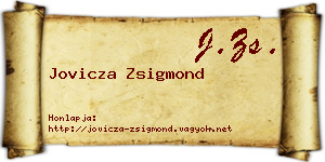 Jovicza Zsigmond névjegykártya